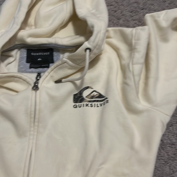 Yellow/Cream Quicksilver zip-up hoodie - Picture 3 of 3
